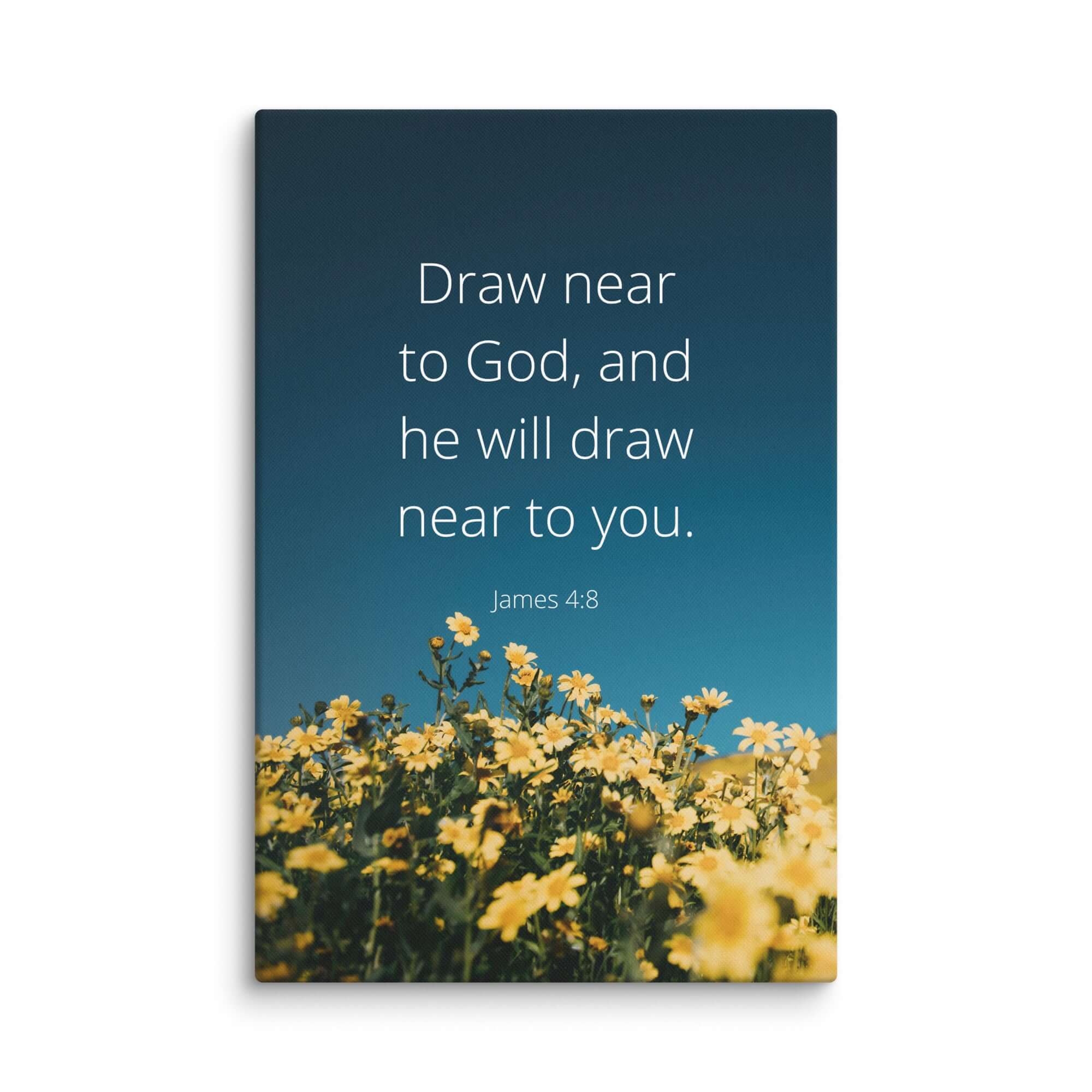 James 4:8 Bible Verse, near to you Canvas Print Wall Art 20″×30″