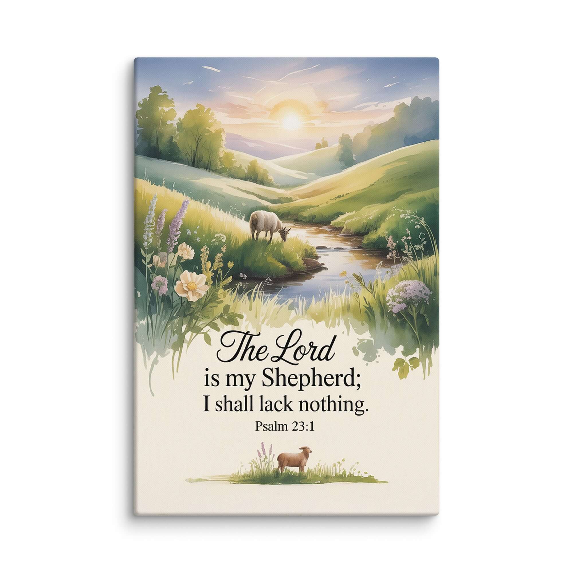 Psalm 23:1 Bible Verse, Lord Canvas 20″×30″