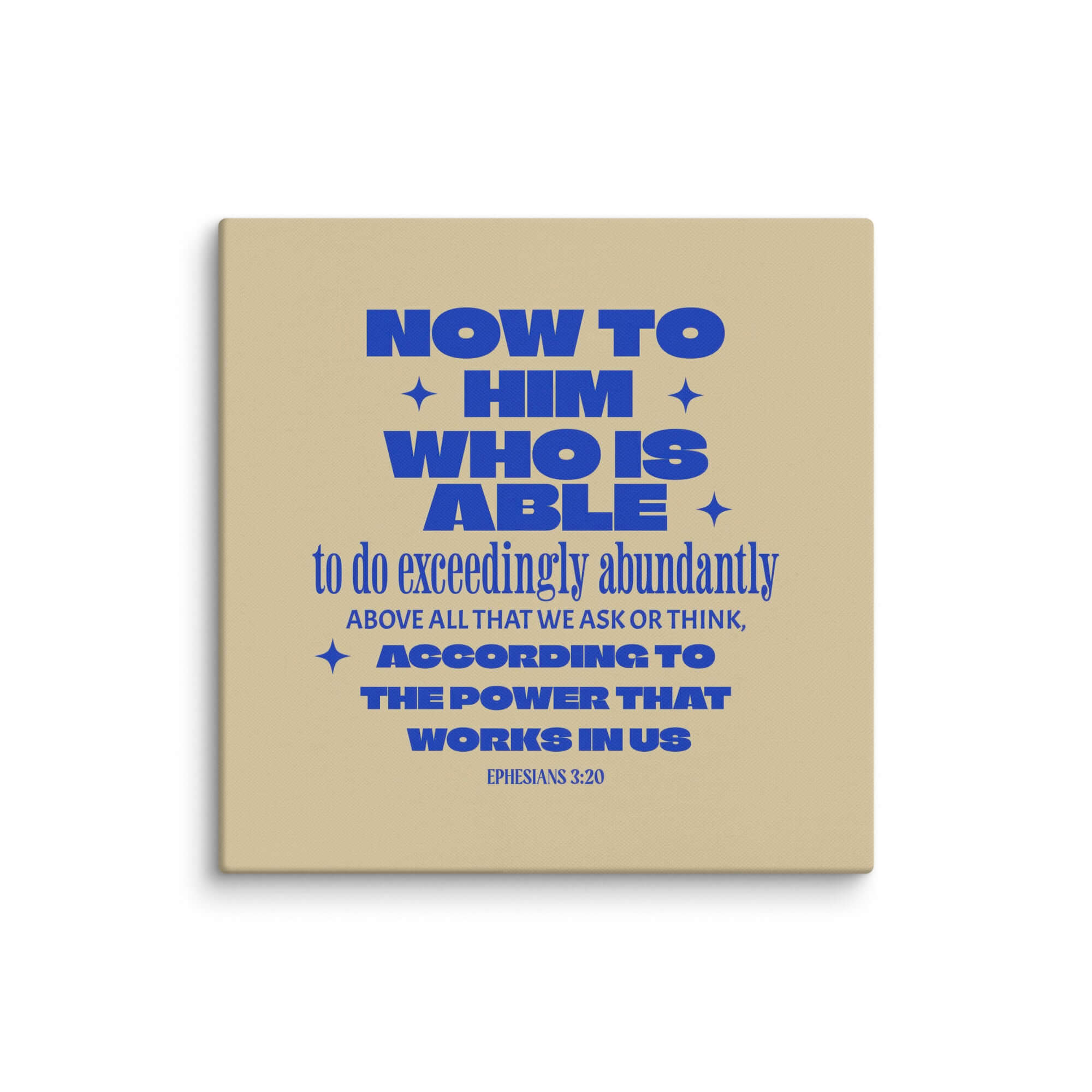 Ephesians 3:20 Bible Verse, power in us Canvas Print Wall Art 24″×24″