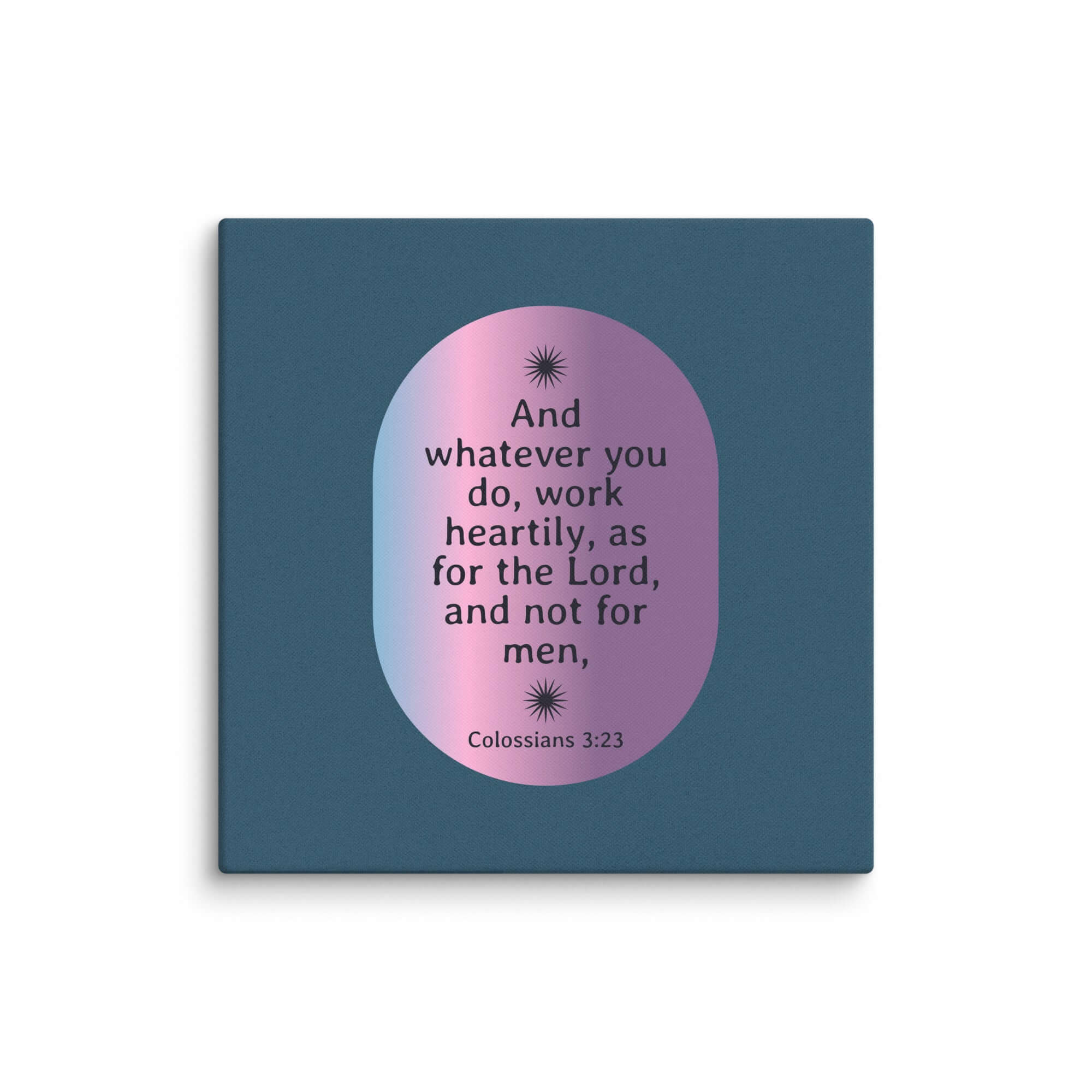 Colossians 3:23 Bible Verse, work heartily Canvas Print Wall Art 24″×24″