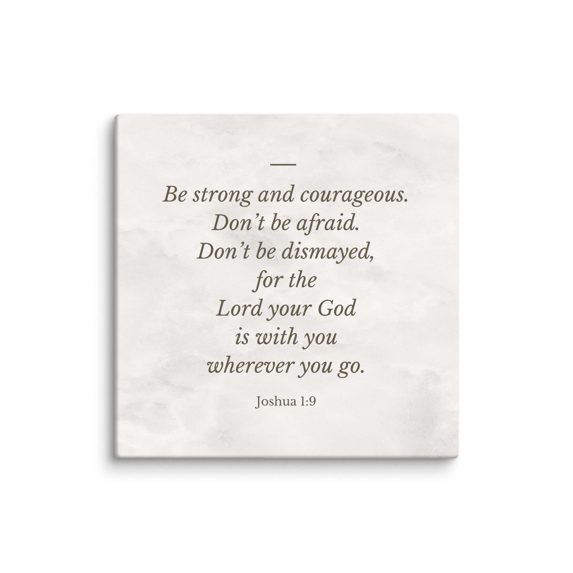 Joshua 1:9 Bible Verse, Be strong Canvas Print Wall Art 24″×24″