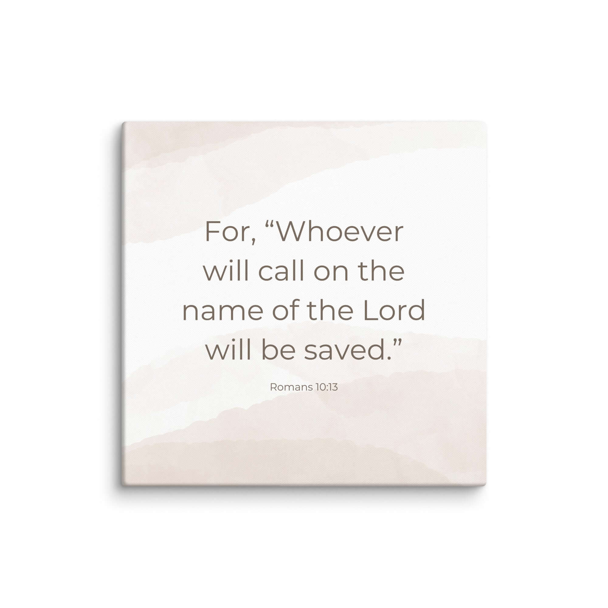 Romans 10:13 Bible Verse, the name Canvas Print Wall Art 24″×24″