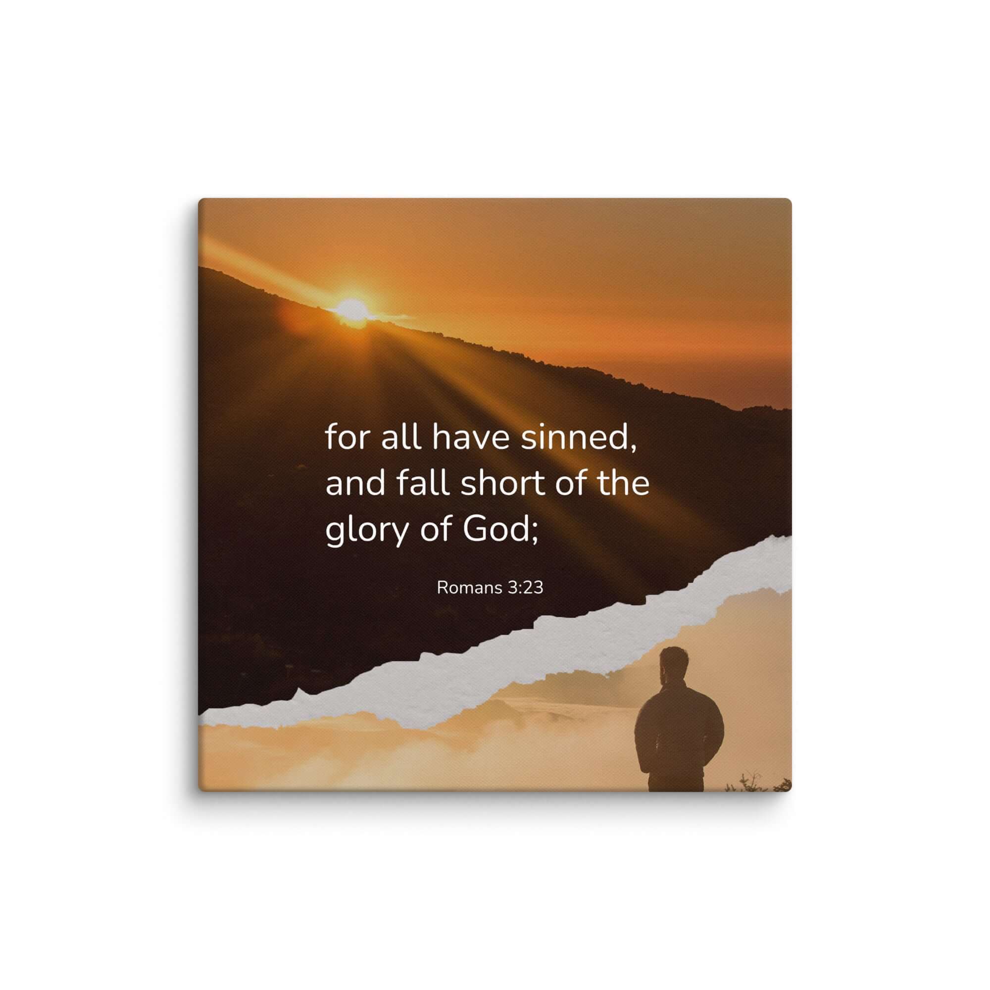 Romans 3:23 Bible Verse, of God Canvas Print Wall Art 24″×24″