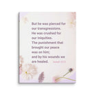 Isaiah 53:5 Bible Verse, by his wounds Canvas Print Wall Art 24″×30″