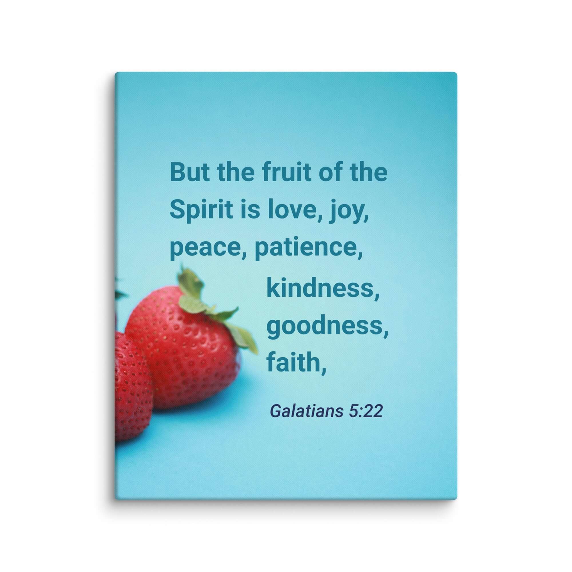 Galatians 5:22 Bible Verse, fruit of the Spirit Canvas Print Wall Art 24″×30″