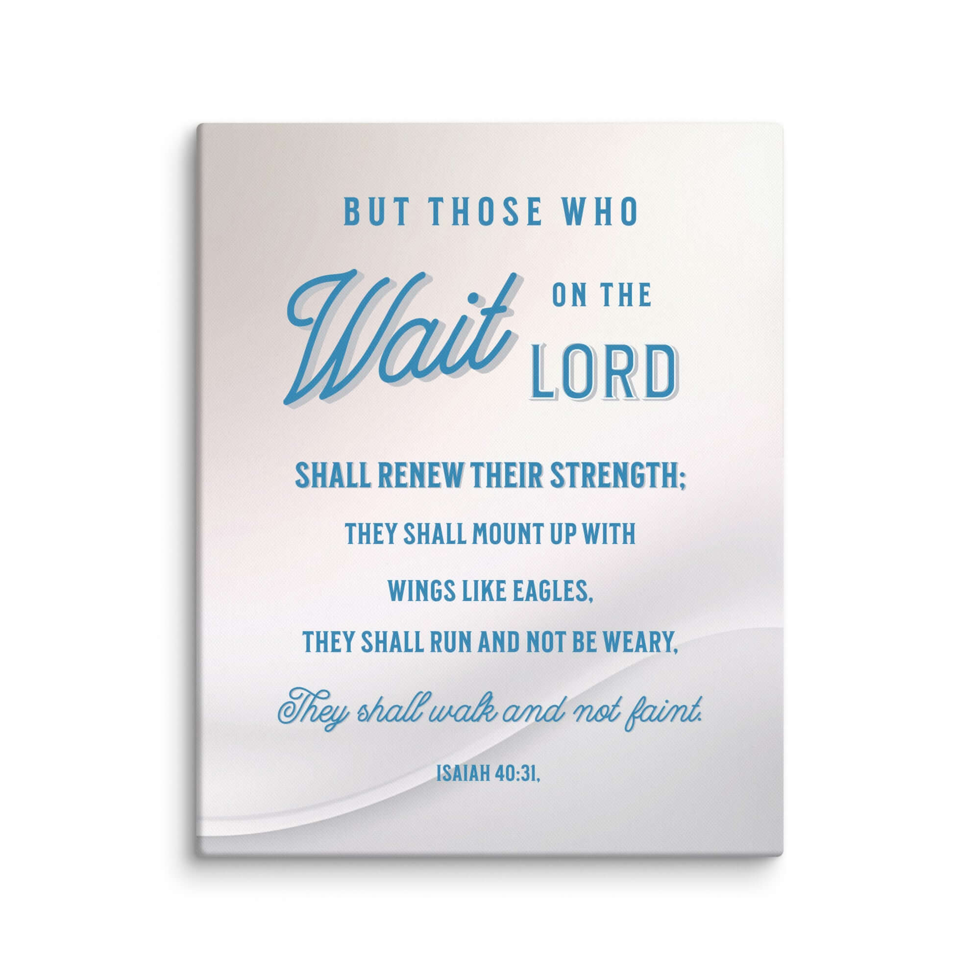 Isaiah 40:31 Bible Verse, Wings like Eagles Canvas Print Wall Art 24″×30″