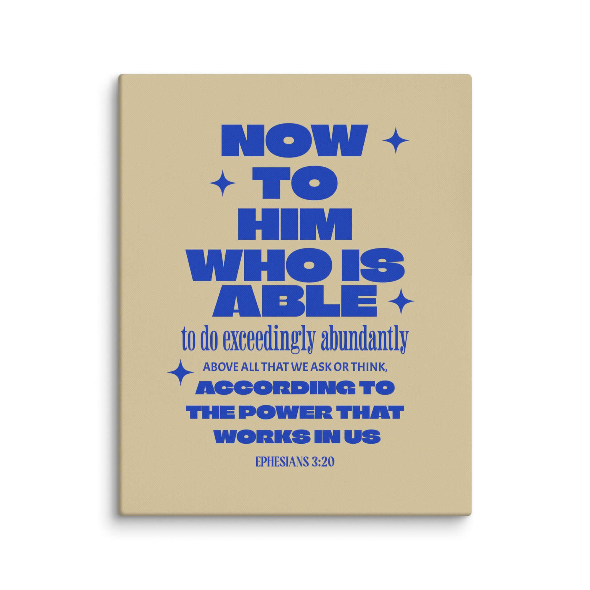 Ephesians 3:20 Bible Verse, power in us Canvas Print Wall Art 24″×30″