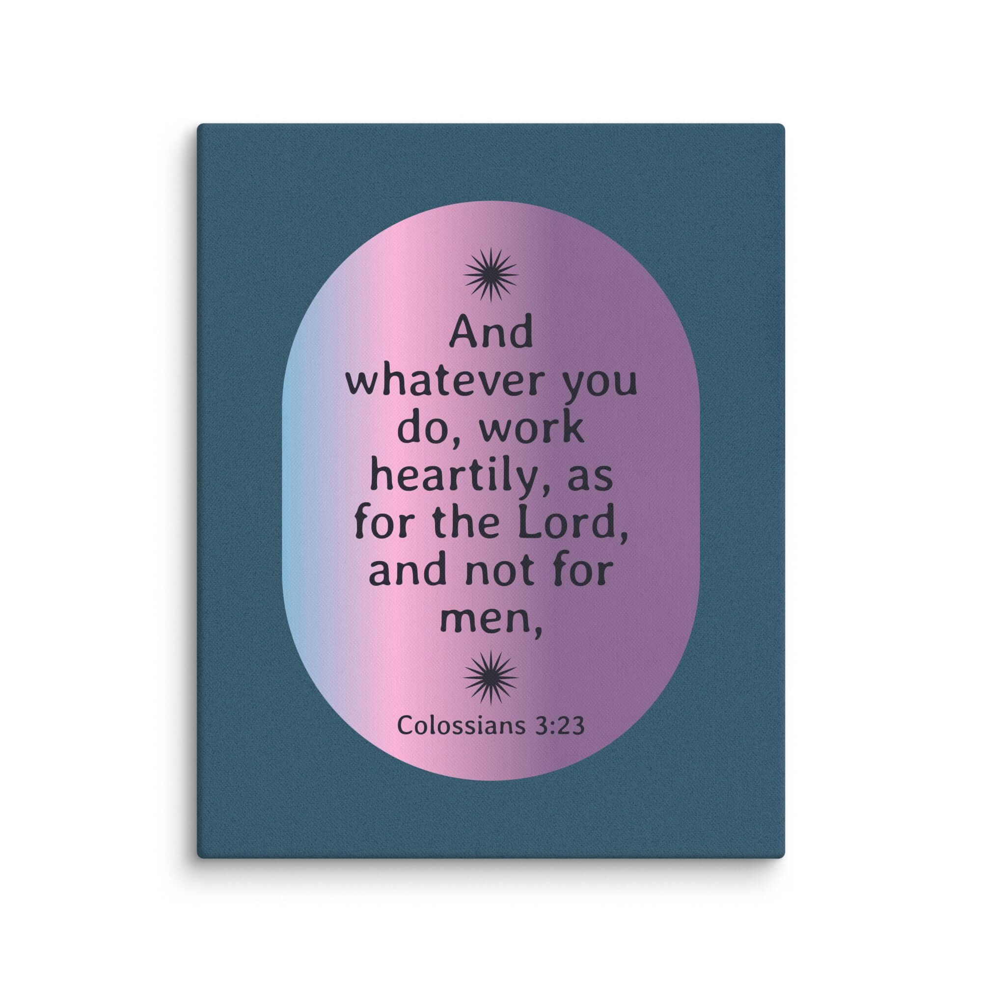 Colossians 3:23 Bible Verse, work heartily Canvas Print Wall Art 24″×30″