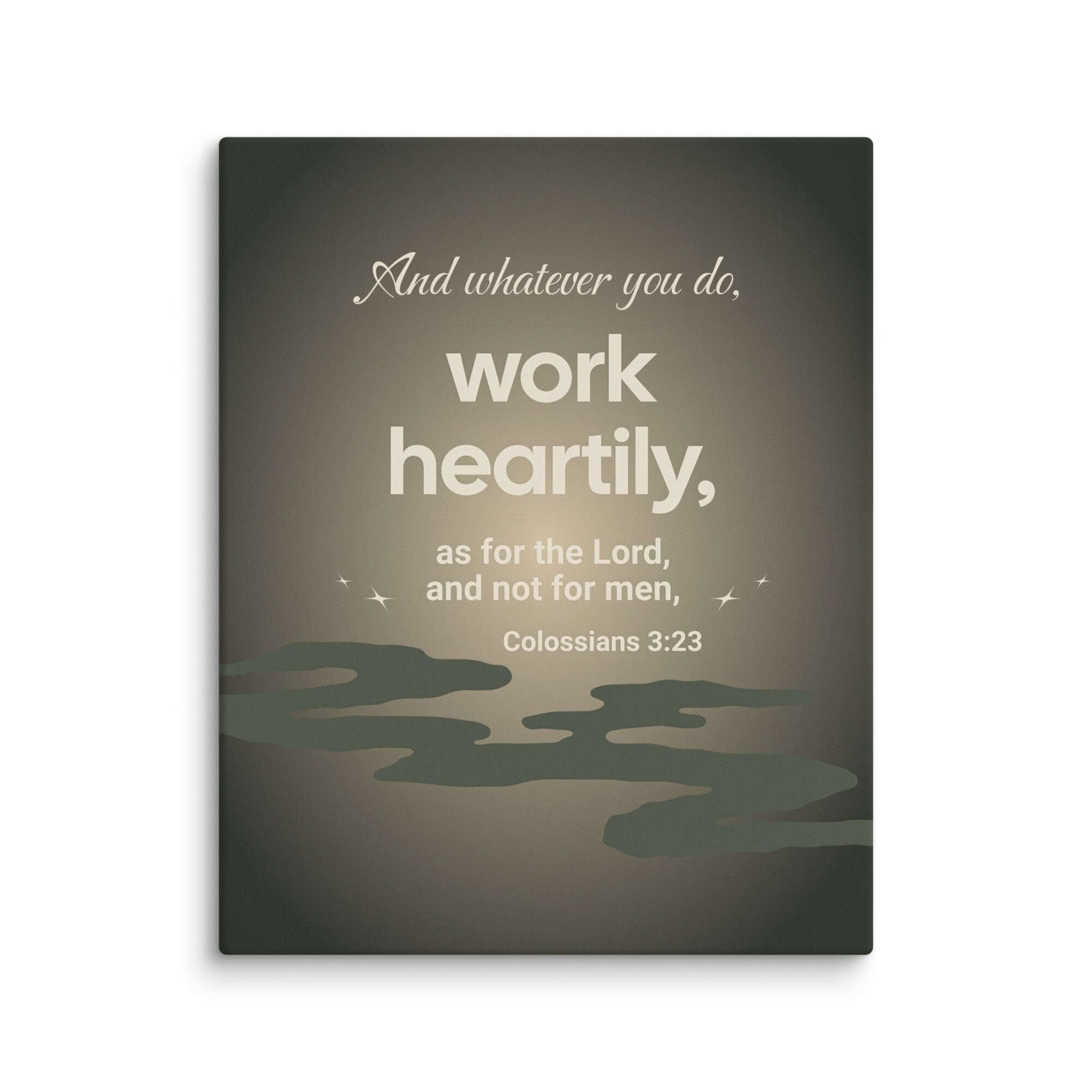 Colossians 3:23 Bible Verse, as for the Lord Canvas Print Wall Art 24″×30″