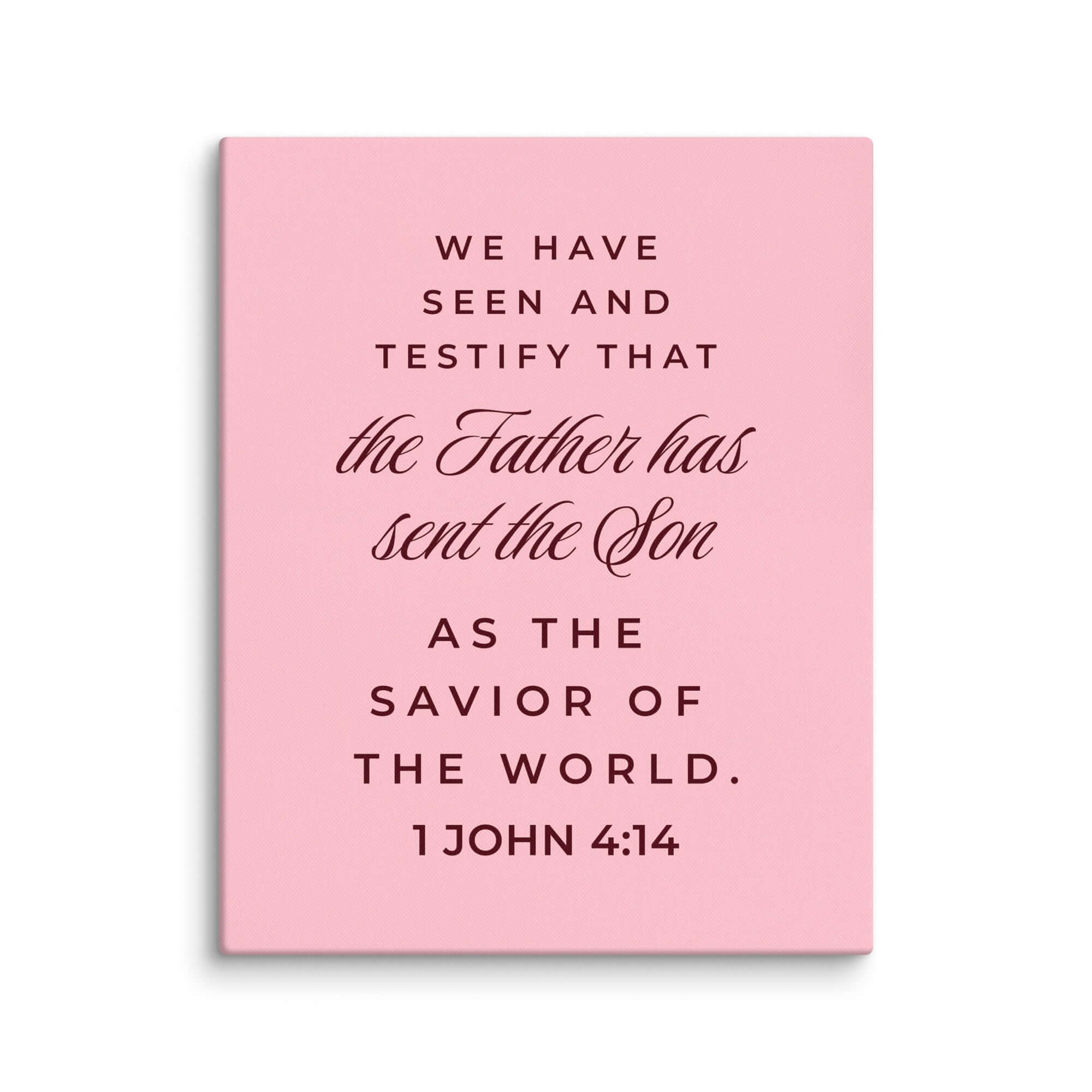 1 John 4:14 Bible Verse, We have seen Canvas Print Wall Art 24″×30″