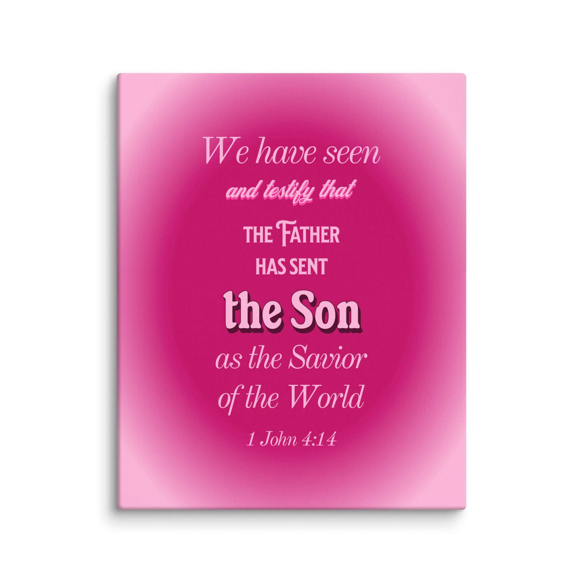 1 John 4:14 Bible Verse, that the Father Canvas Print Wall Art 24″×30″