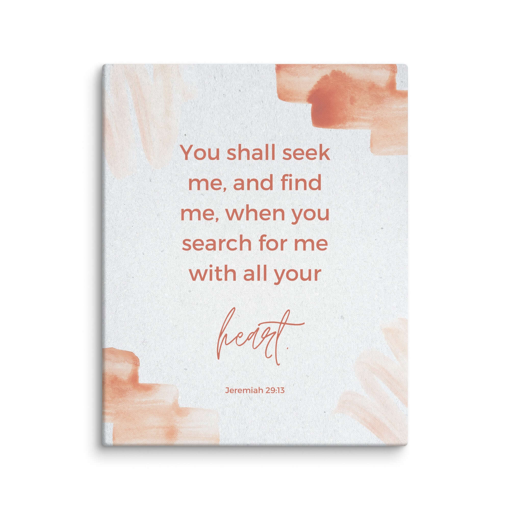 Jeremiah 29:13 Bible Verse, find me Canvas Print Wall Art 24″×30″
