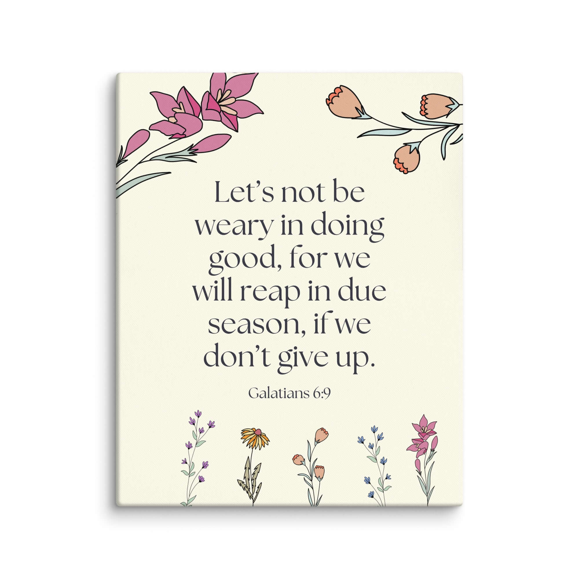 Galatians 6:9 Bible Verse, in doing good Canvas Print Wall Art 24″×30″