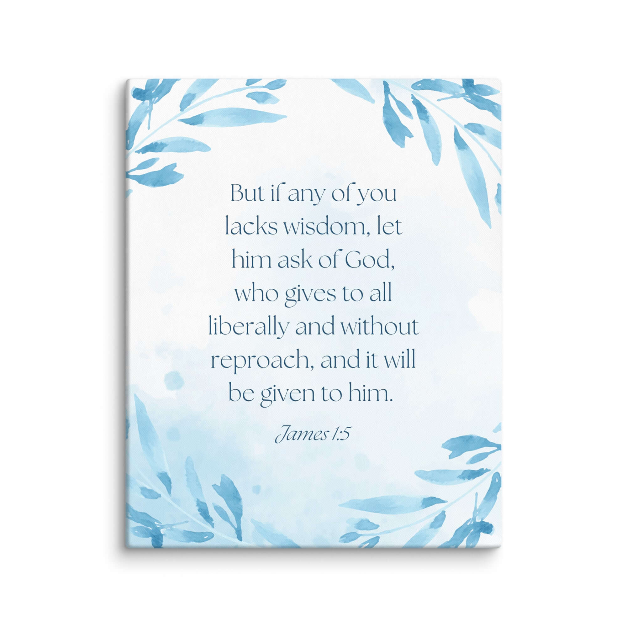 James 1:5 Bible Verse, lacks wisdom Canvas Print Wall Art 24″×30″