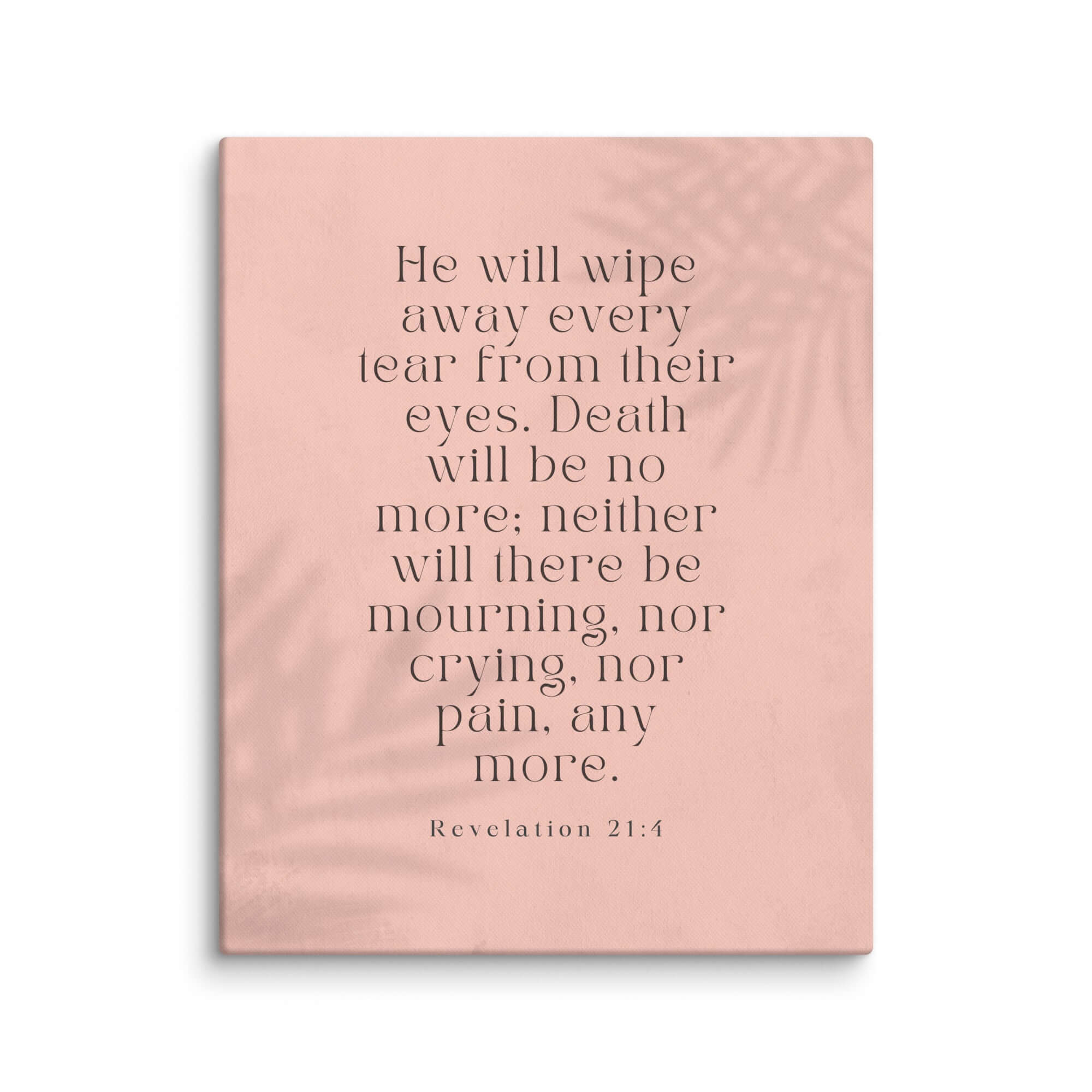Revelation 21:4 Bible Verse, their eyes Canvas Print Wall Art 24″×30″