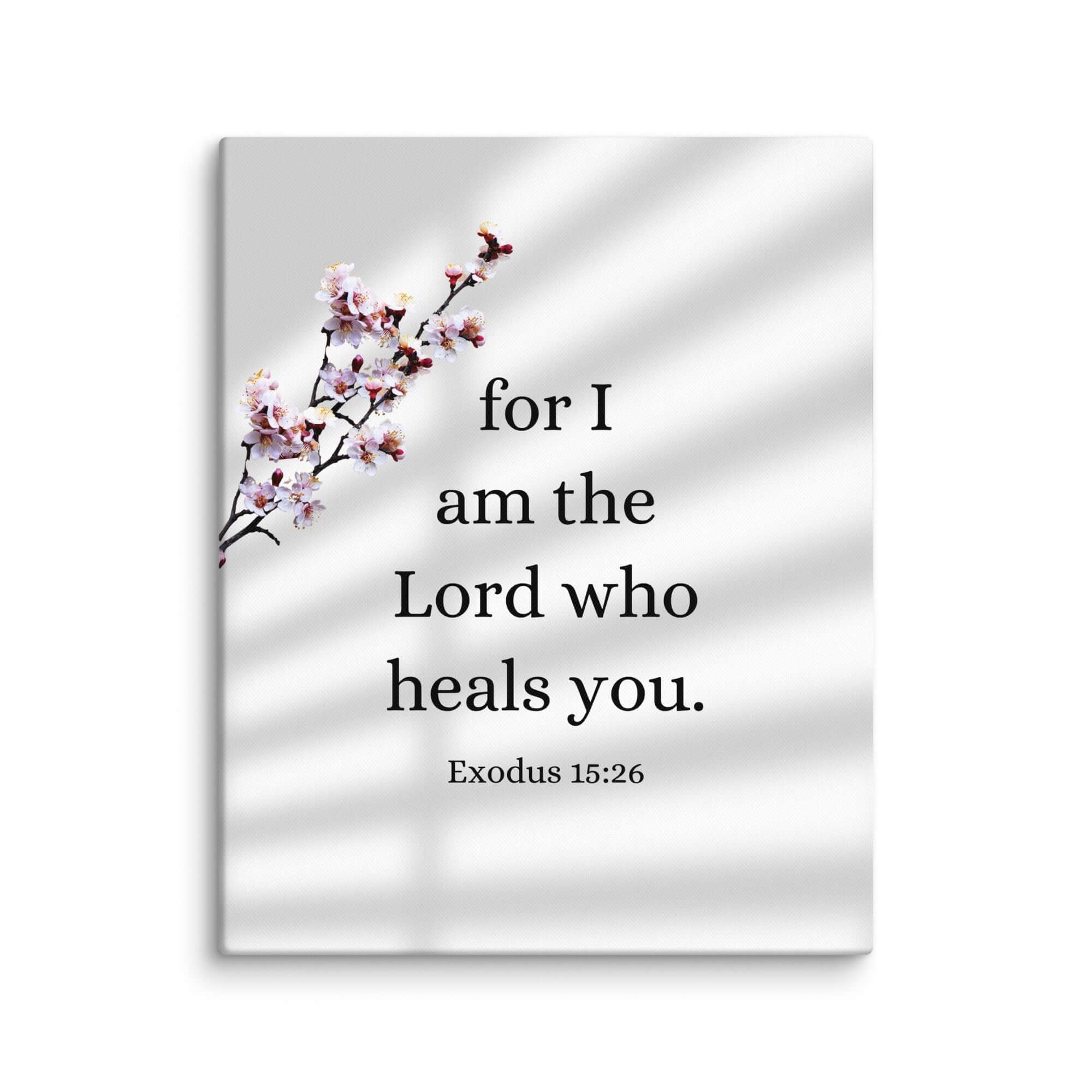 Exodus 15:26 Bible Verse, diligently listen Canvas Print Wall Art 24″×30″