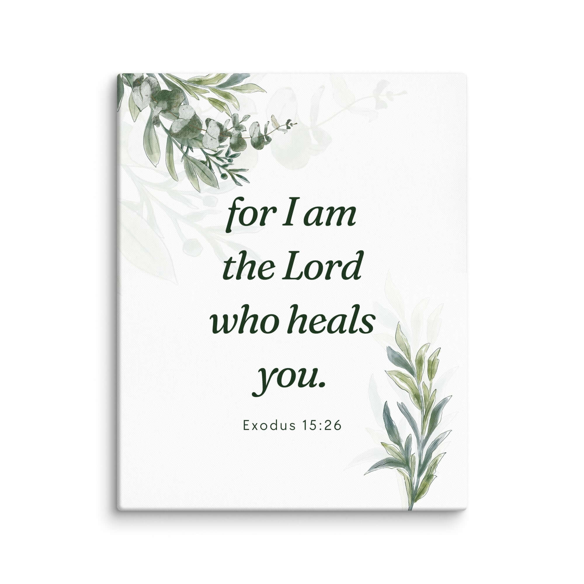 Exodus 15:26 Bible Verse, Gods voice Canvas Print Wall Art 24″×30″