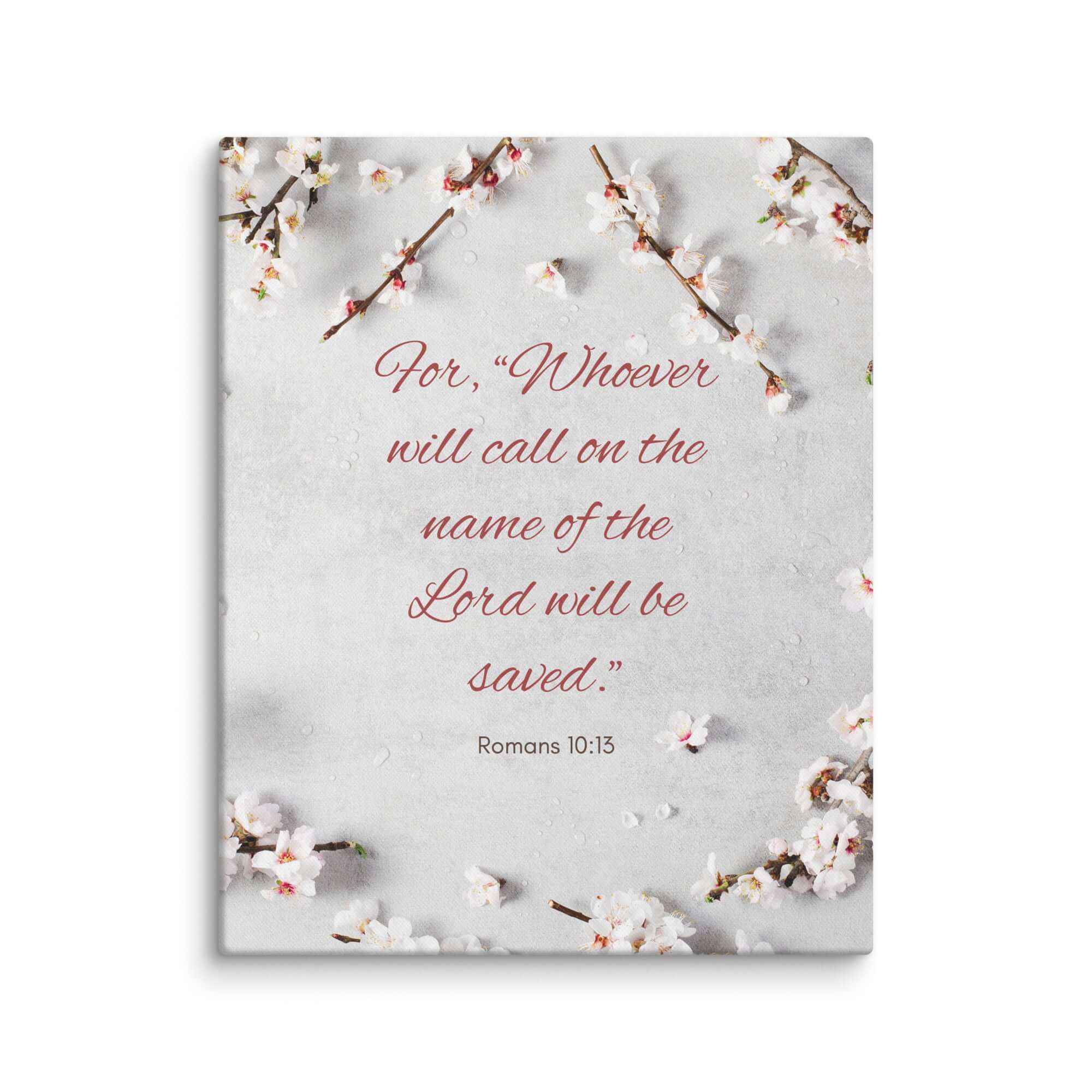 Romans 10:13 Bible Verse, the Lord Canvas Print Wall Art 24″×30″