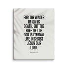 Romans 6:23 Bible Verse, eternal life Canvas Print Wall Art 24″×30″