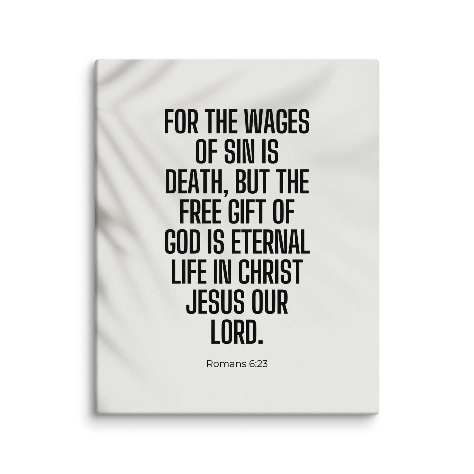 Romans 6:23 Bible Verse, eternal life Canvas Print Wall Art 24″×30″