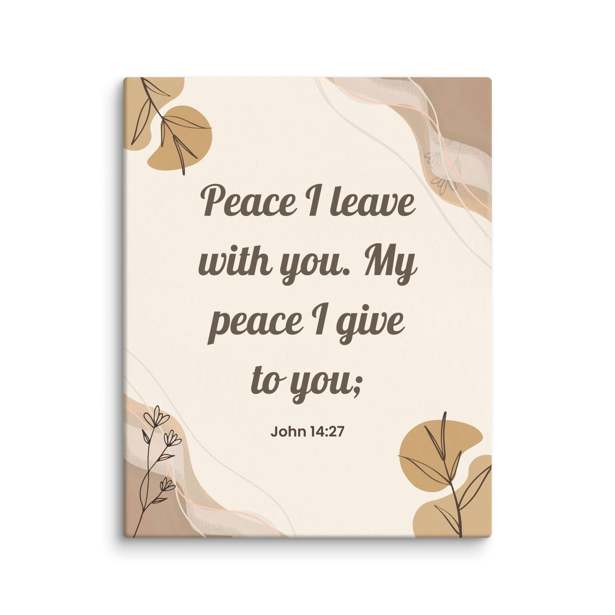 John 14:27 Bible Verse, Peace I Canvas Print Wall Art 24″×30″