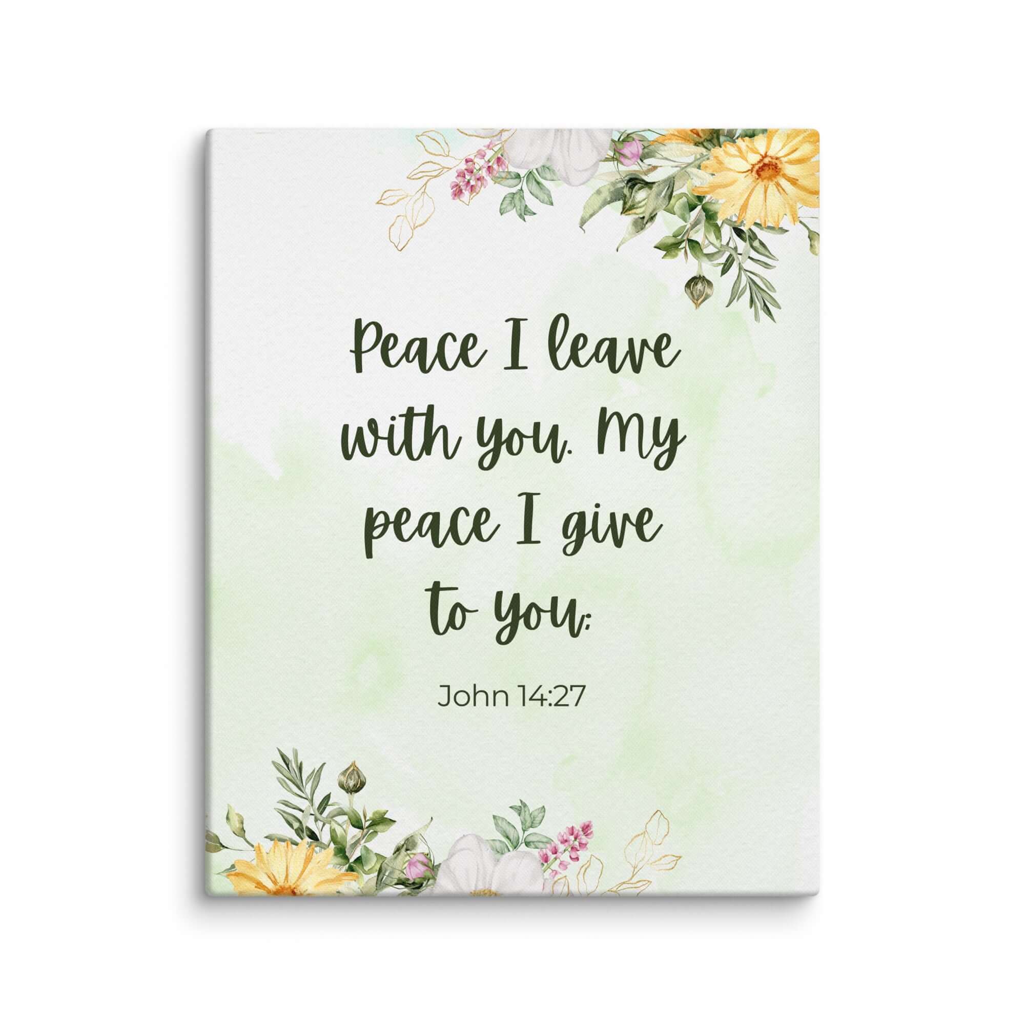 John 14:27 Bible Verse, My peace Canvas Print Wall Art 24″×30″