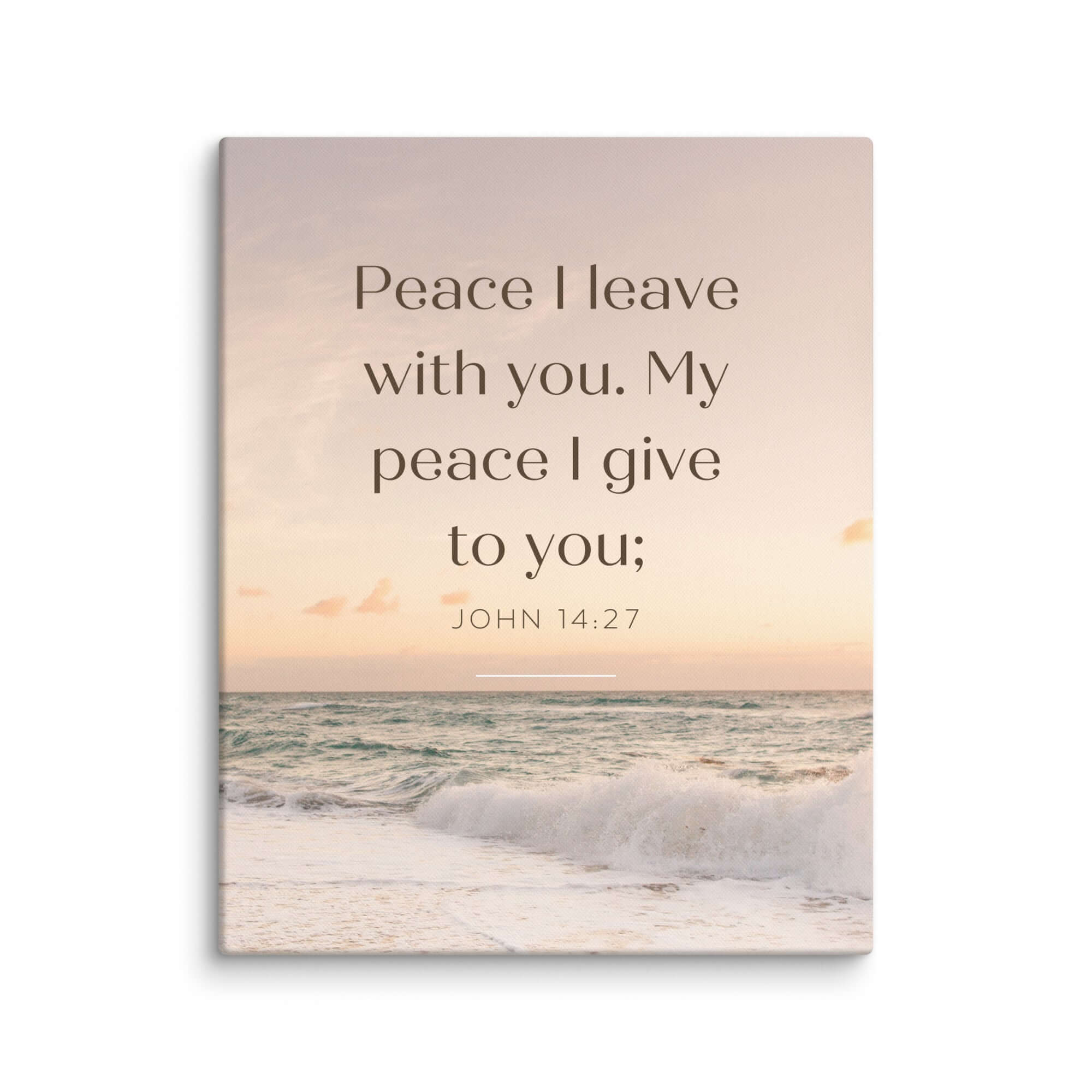 John 14:27 Bible Verse, not as the Canvas Print Wall Art 24″×30″