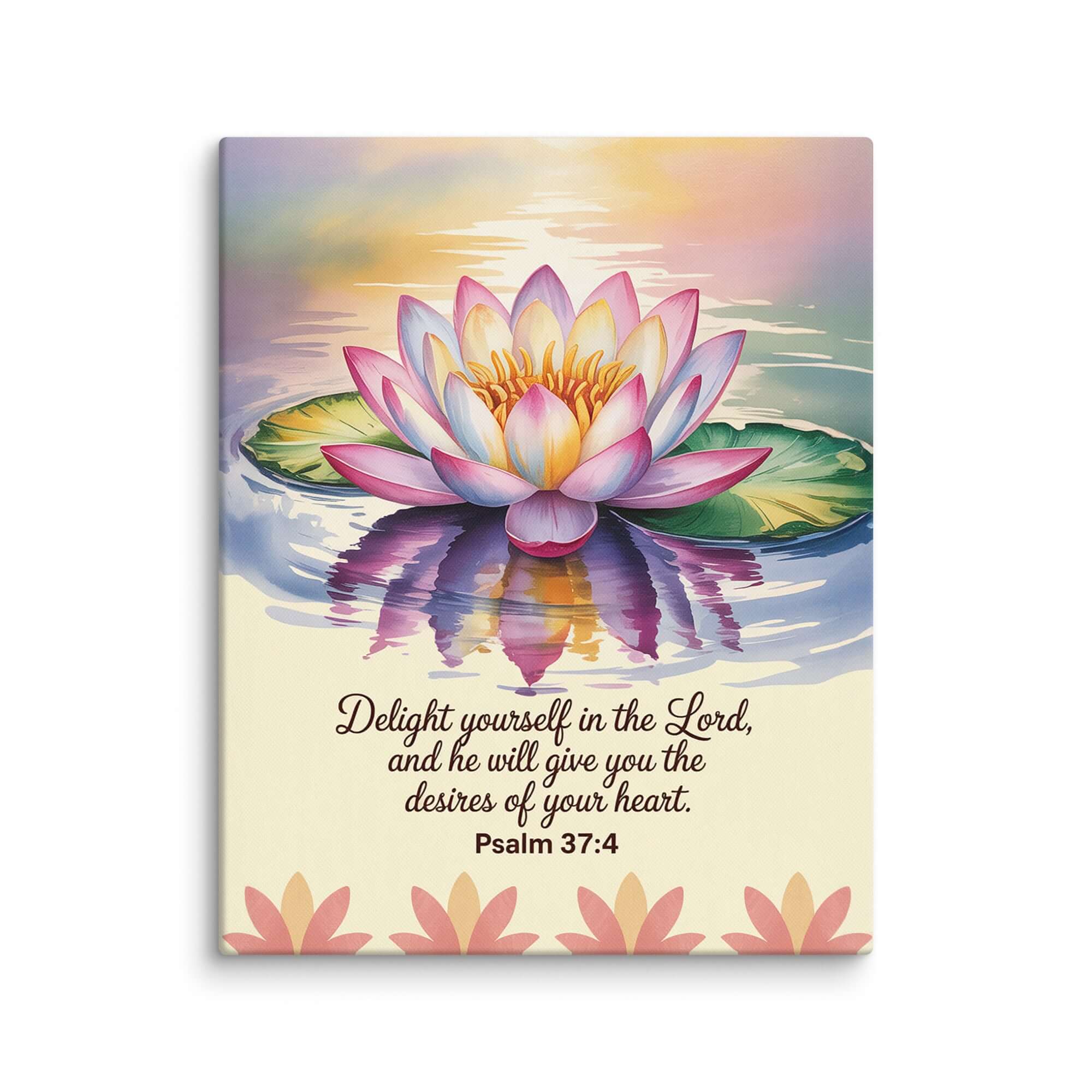 Psalm 37:4 Bible Verse, the Lord Canvas 24″×30″