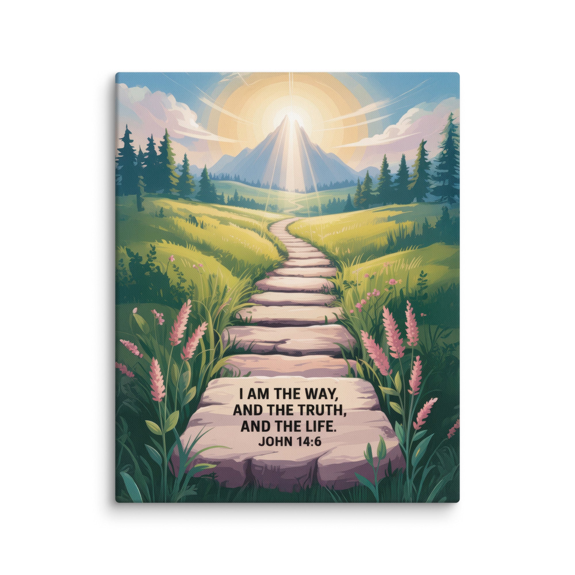 John 14:6 Bible Verse The Truth Canvas 24″×30″