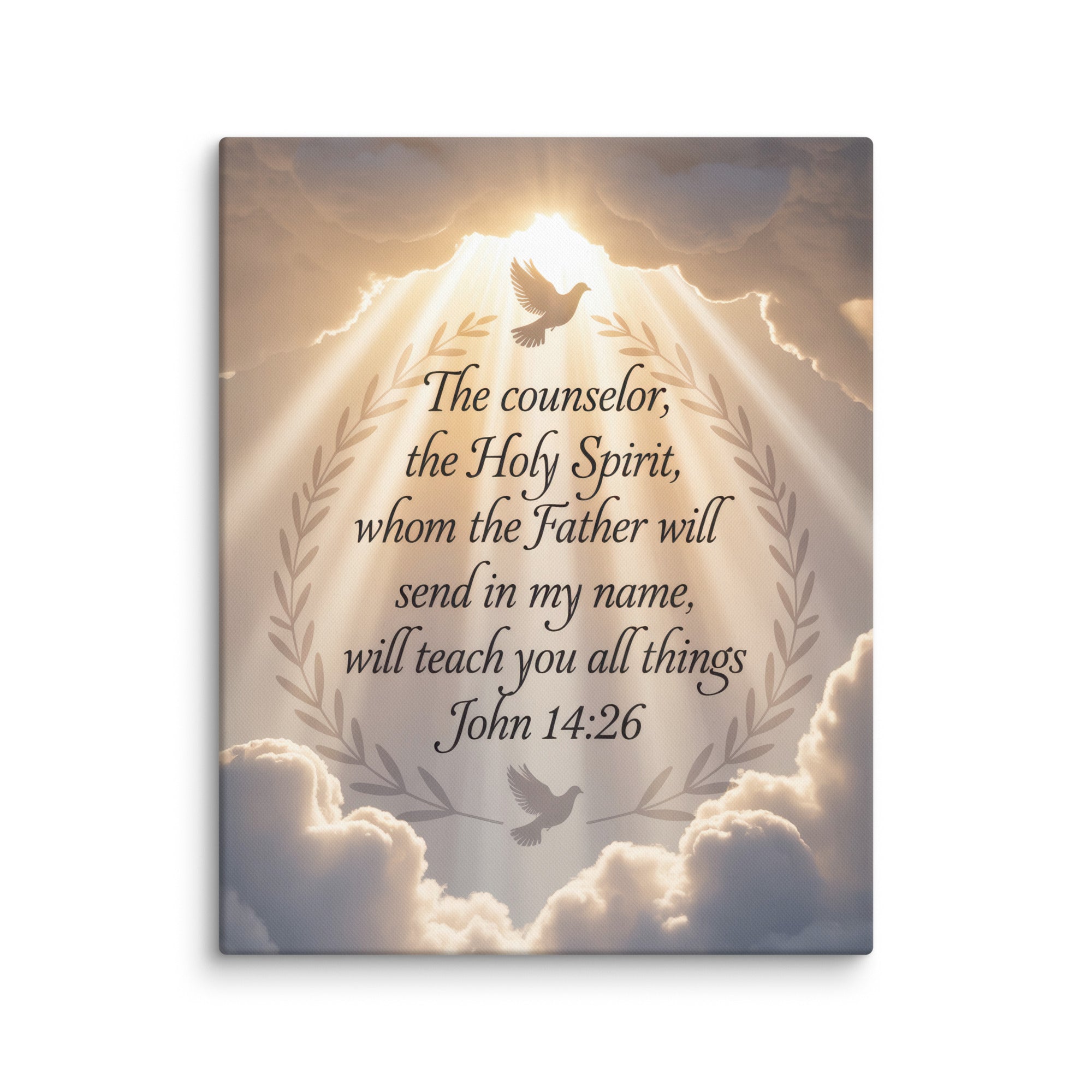 John 14:26 Bible Verse Counselor Canvas 24″×30″
