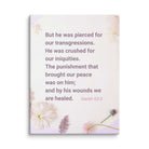 Isaiah 53:5 Bible Verse, by his wounds Canvas Print Wall Art 24″×32″