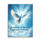 John 14:26 Bible Verse, Holy Spirit Dove Canvas Print Wall Art 24″×32″