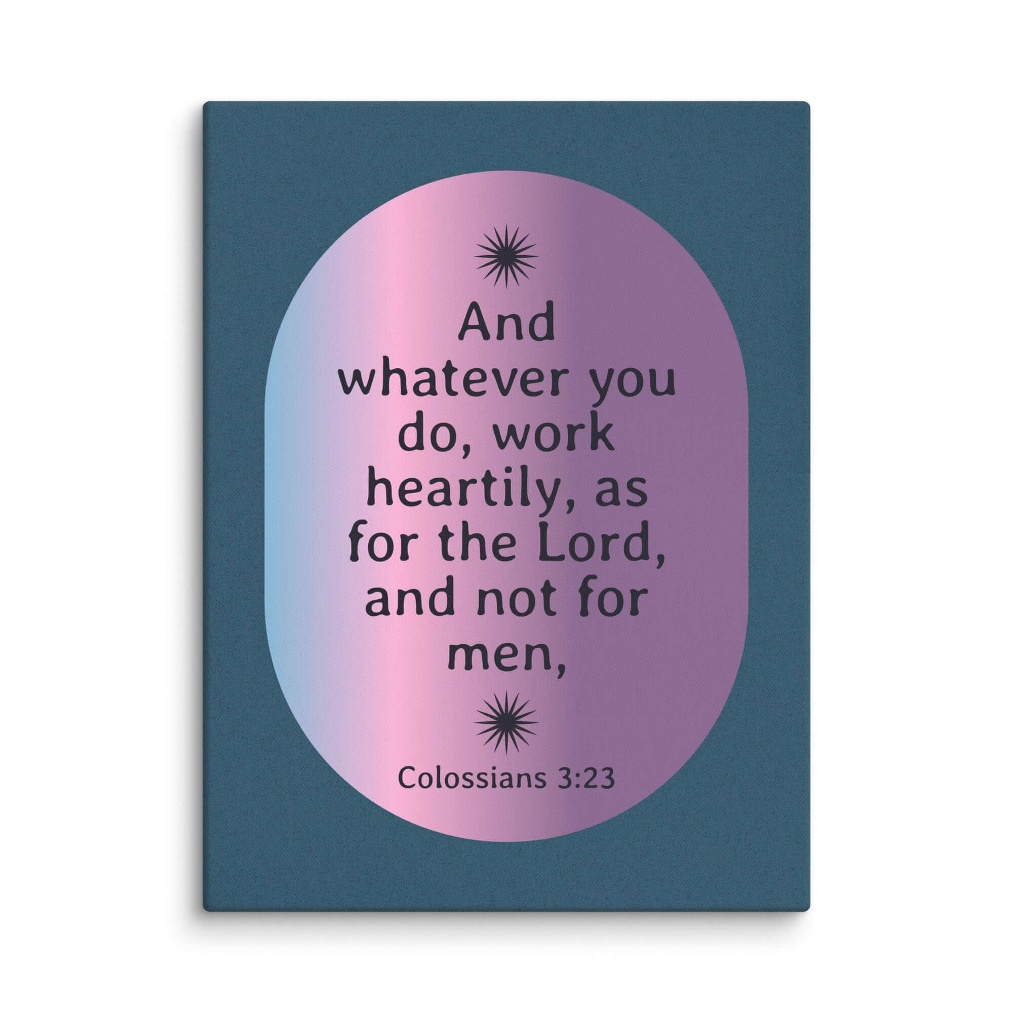 Colossians 3:23 Bible Verse, work heartily Canvas Print Wall Art 24″×32″