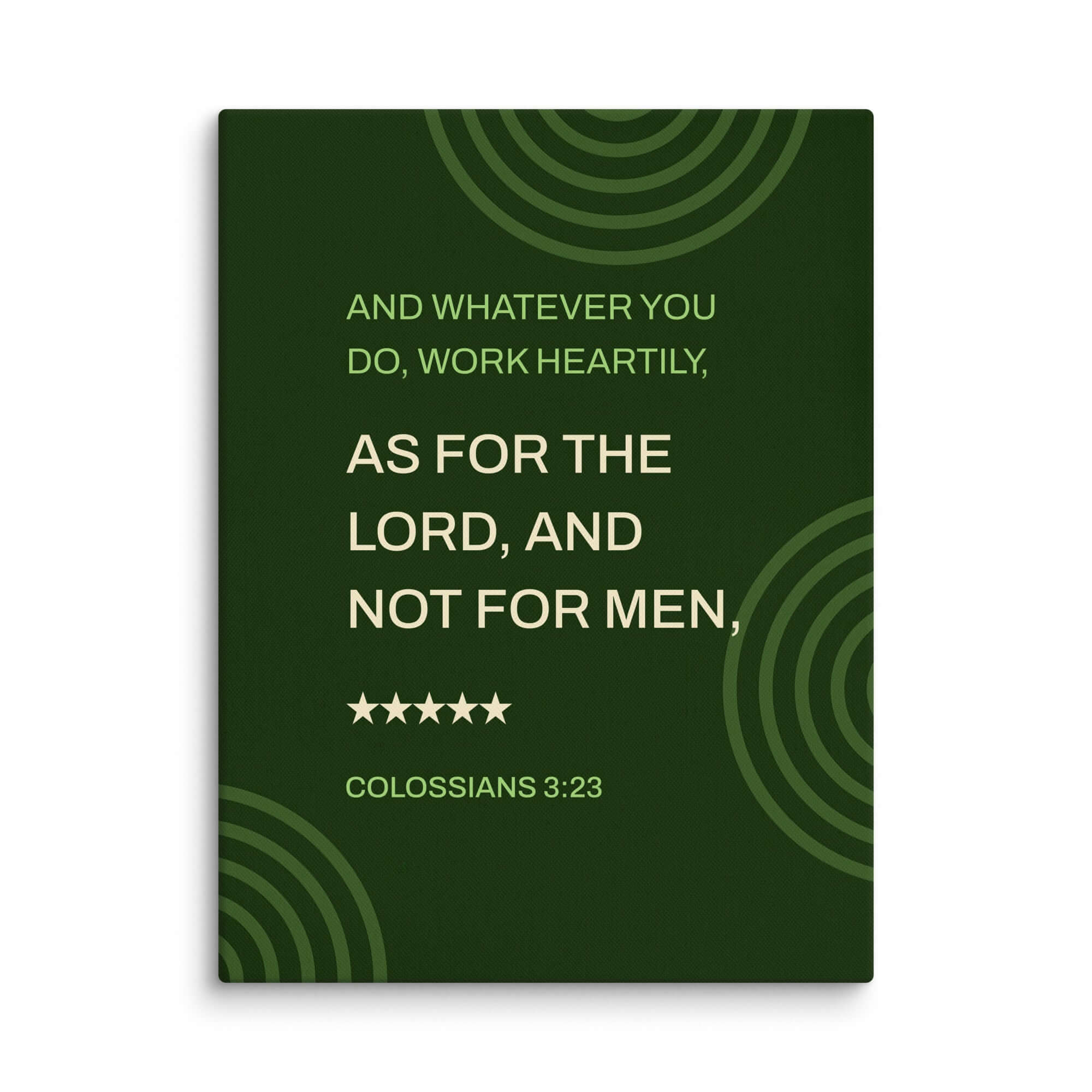 Colossians 3:23 Bible Verse, not for men Canvas Print Wall Art 24″×32″