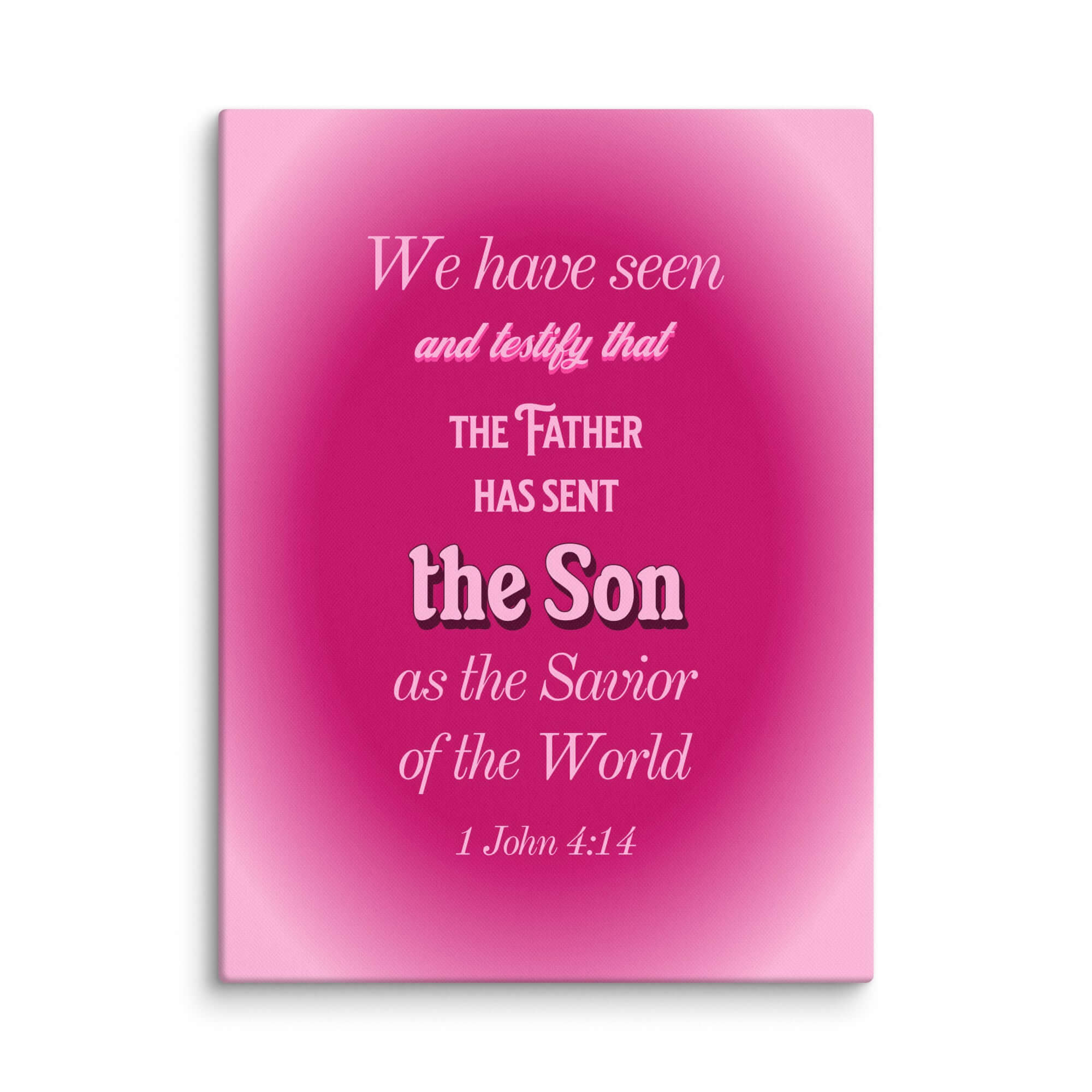 1 John 4:14 Bible Verse, that the Father Canvas Print Wall Art 24″×32″
