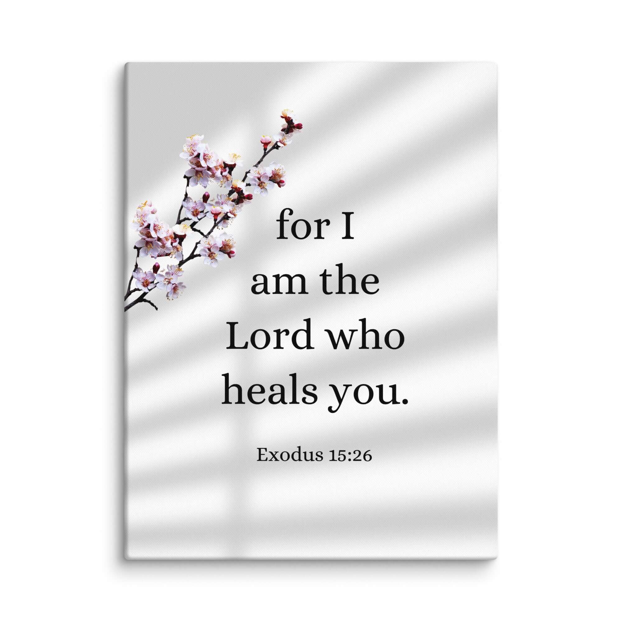 Exodus 15:26 Bible Verse, diligently listen Canvas Print Wall Art 24″×32″