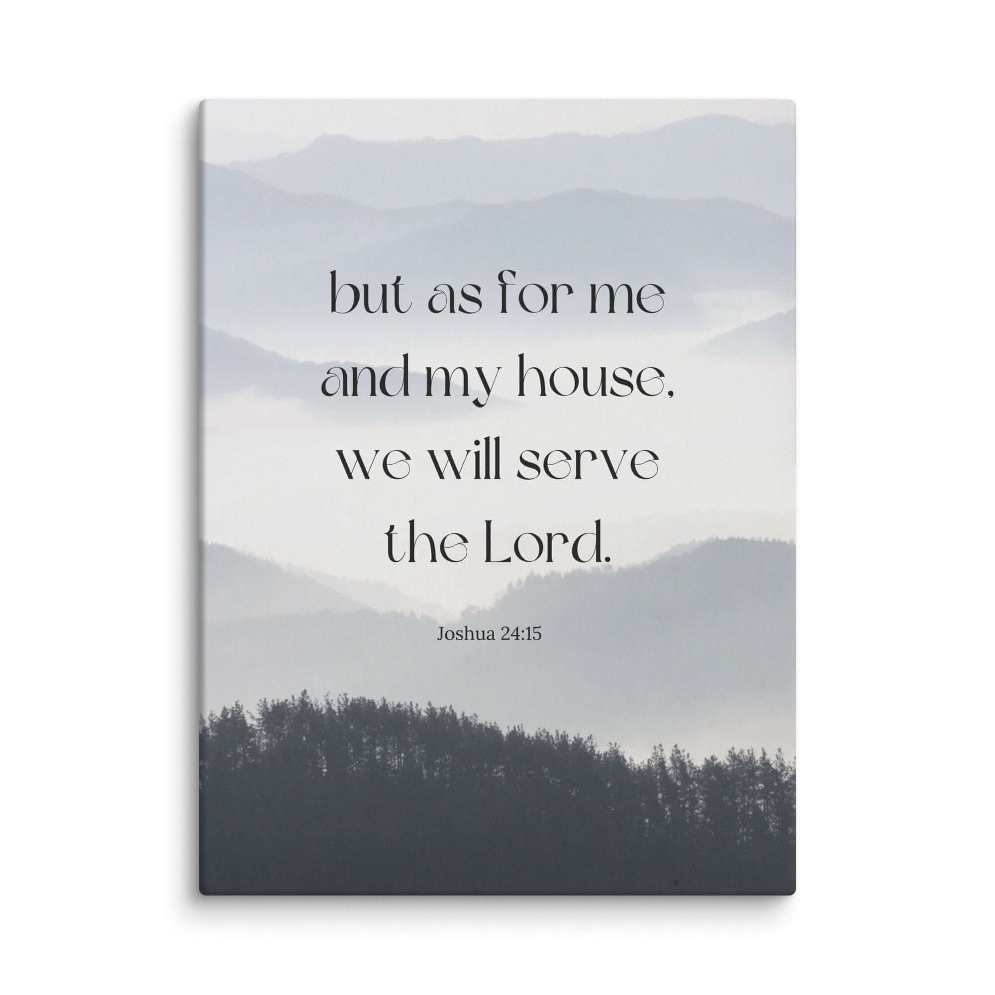 Joshua 24:15 Bible Verse, whom you Canvas Print Wall Art 24″×32″