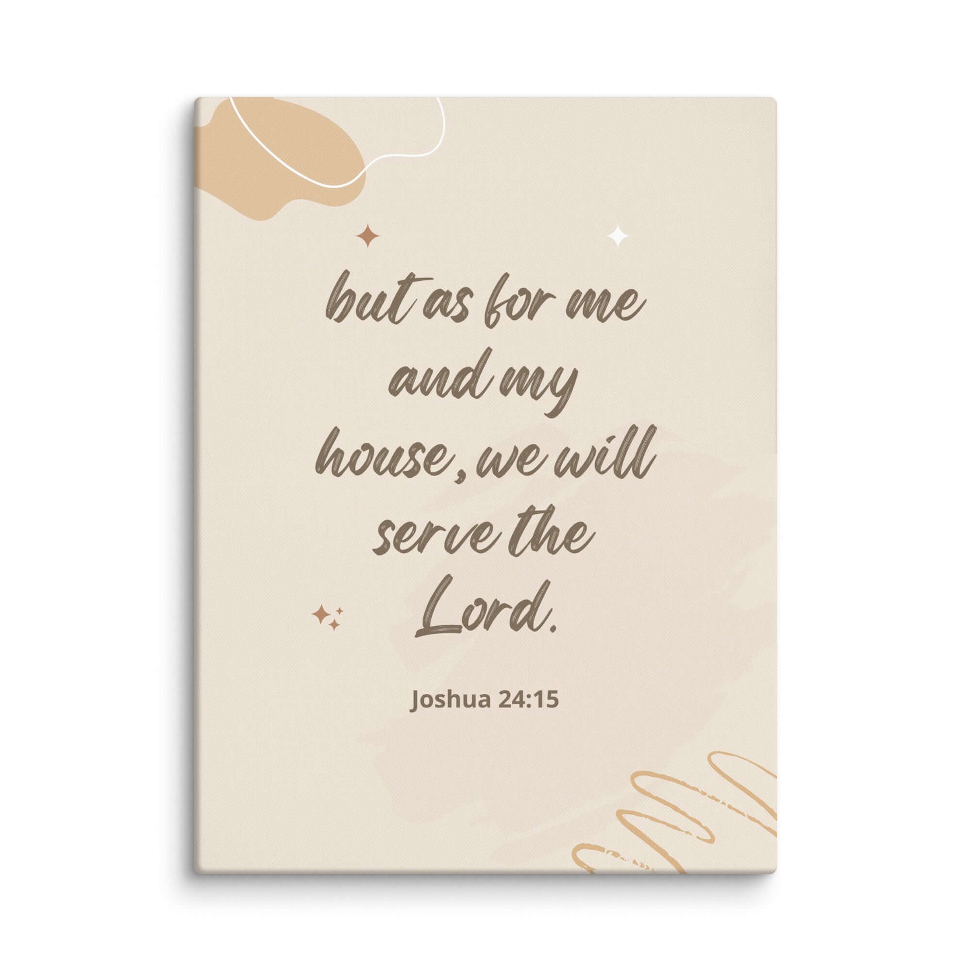 Joshua 24:15 Bible Verse, will serve Canvas Print Wall Art 24″×32″