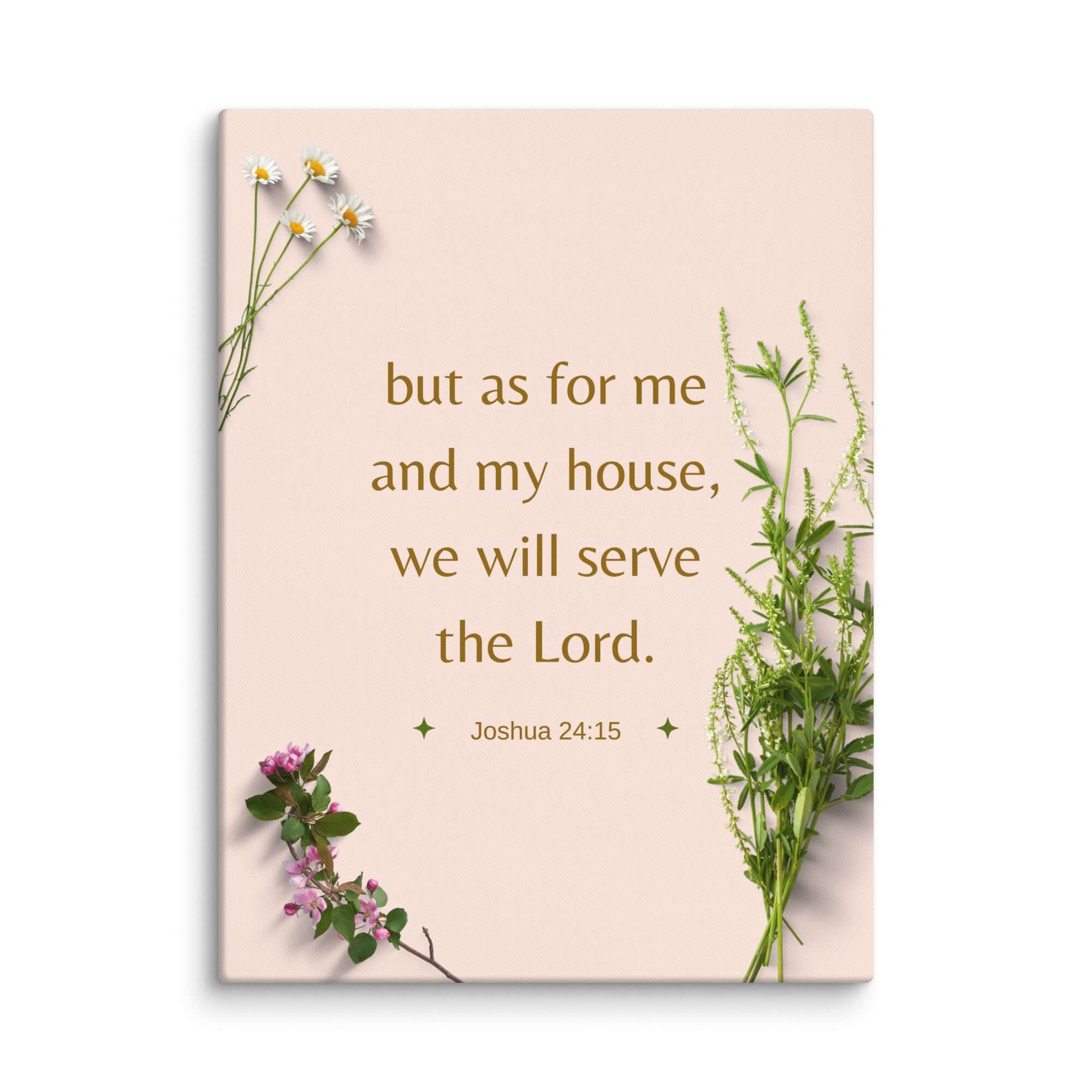 Joshua 24:15 Bible Verse, your fathers Canvas Print Wall Art 24″×32″