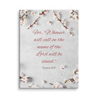 Romans 10:13 Bible Verse, the Lord Canvas Print Wall Art 24″×32″