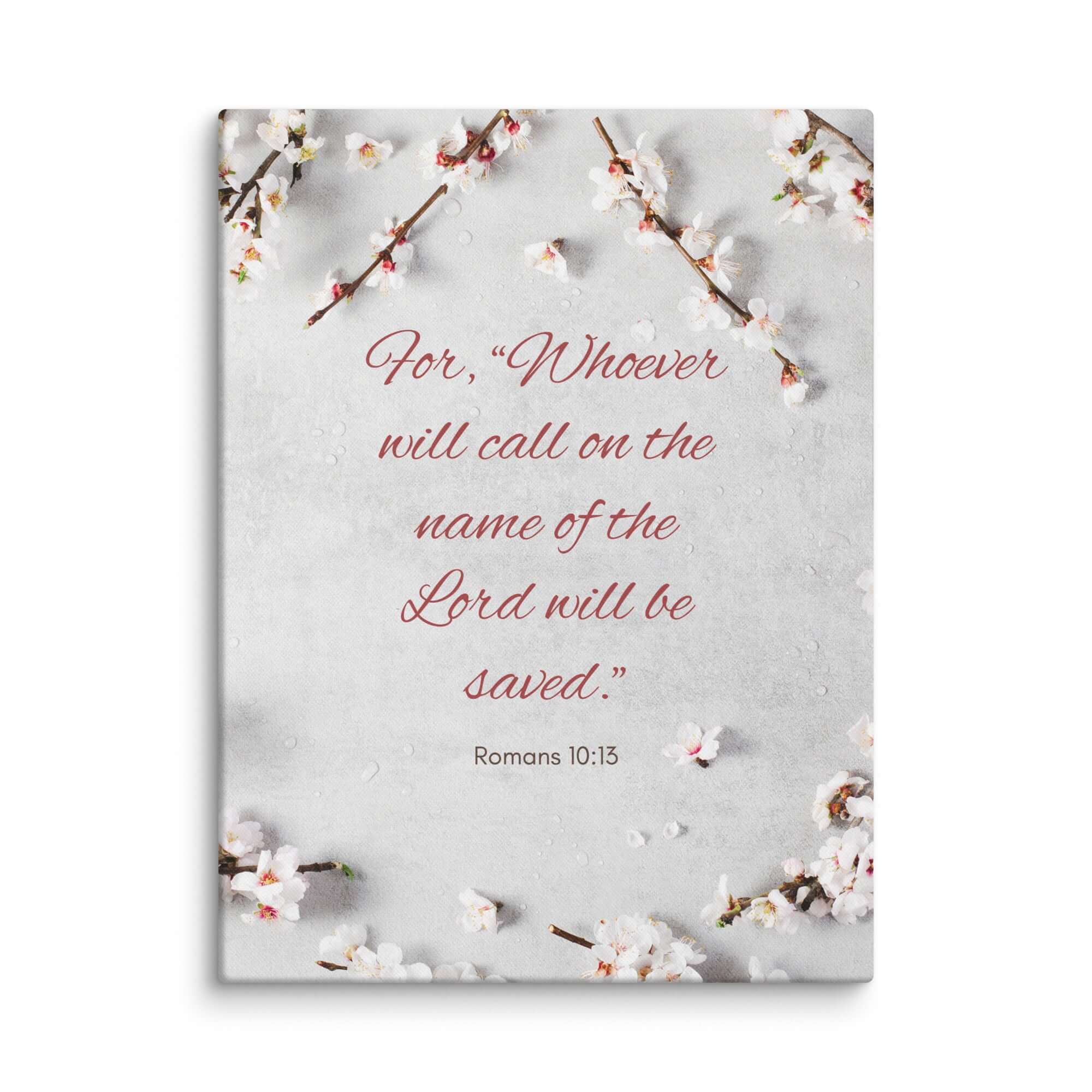 Romans 10:13 Bible Verse, the Lord Canvas Print Wall Art 24″×32″