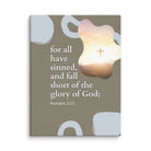 Romans 3:23 Bible Verse, the glory Canvas Print Wall Art 24″×32″