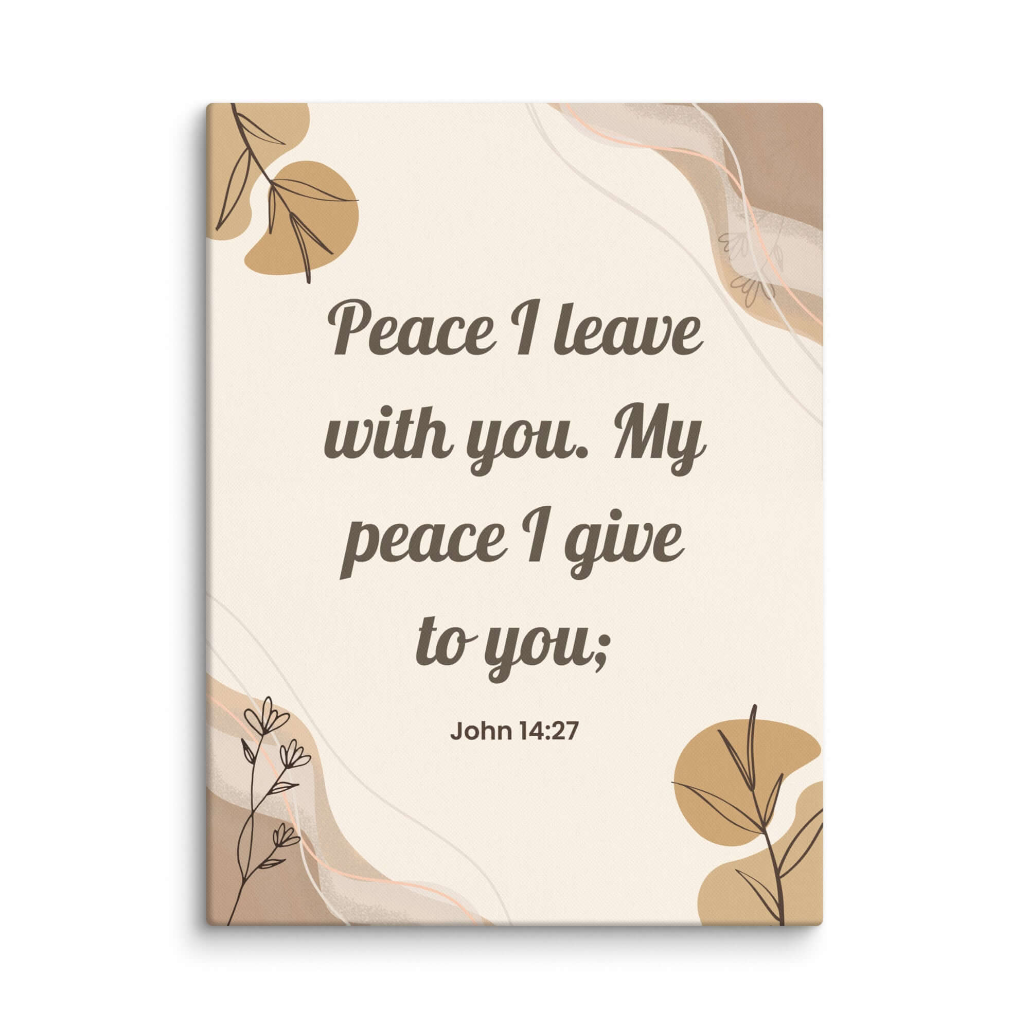 John 14:27 Bible Verse, Peace I Canvas Print Wall Art 24″×32″