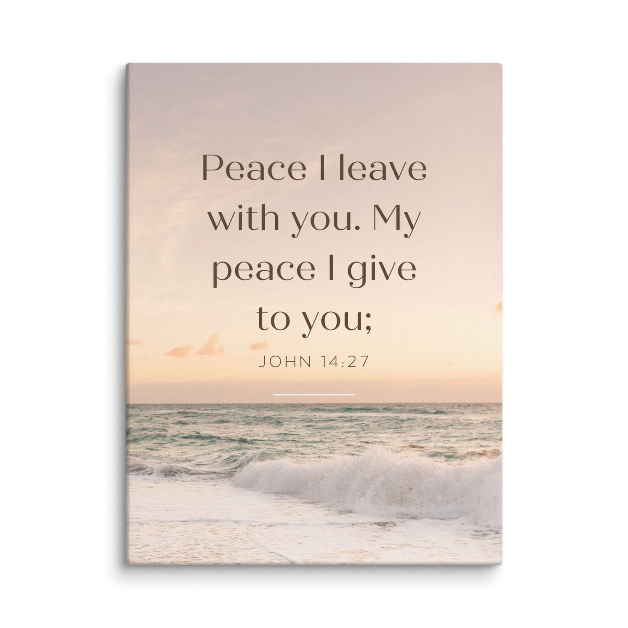 John 14:27 Bible Verse, not as the Canvas Print Wall Art 24″×32″