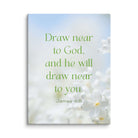 James 4:8 Bible Verse, Draw near Canvas Print Wall Art 24″×32″