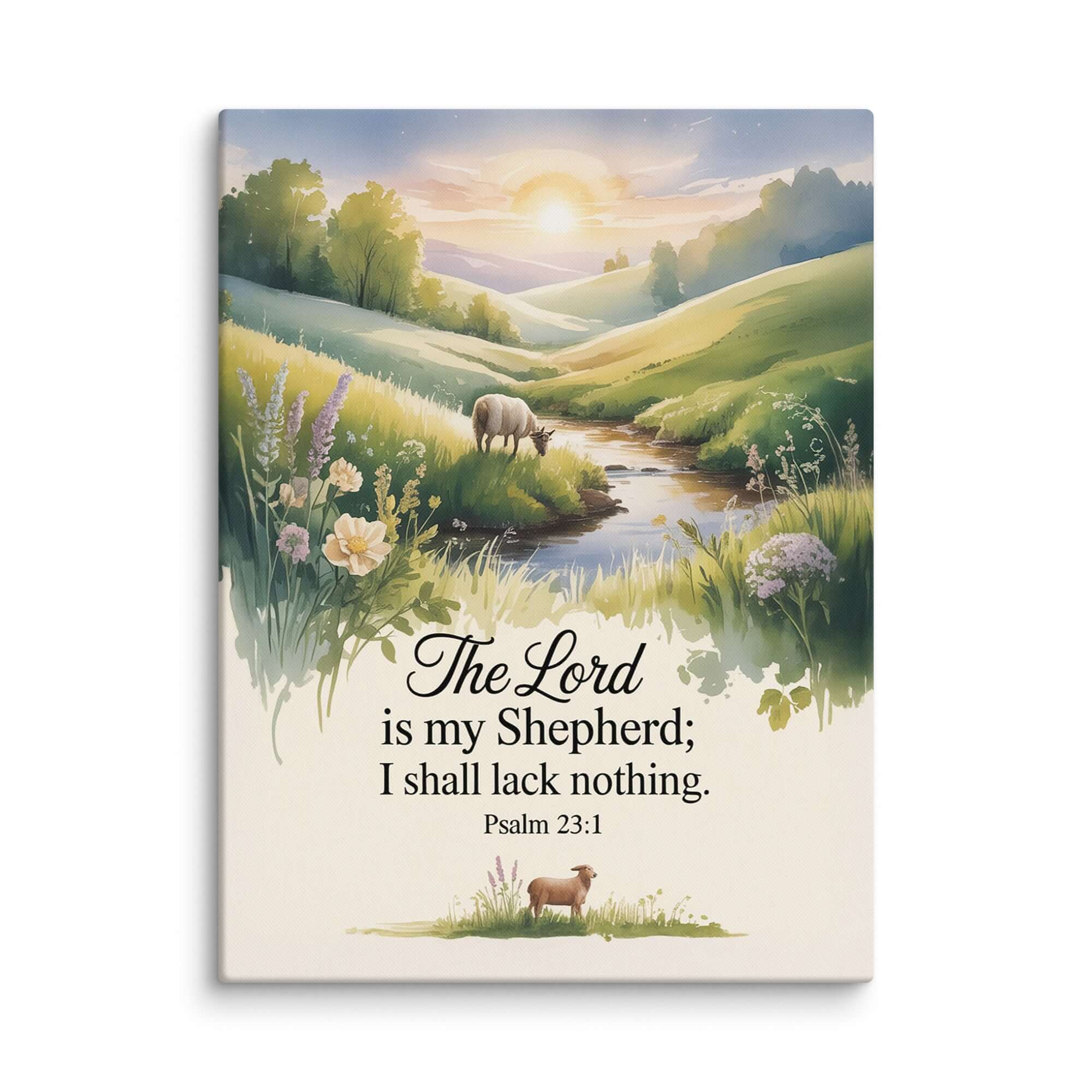 Psalm 23:1 Bible Verse, Lord Canvas 24″×32″
