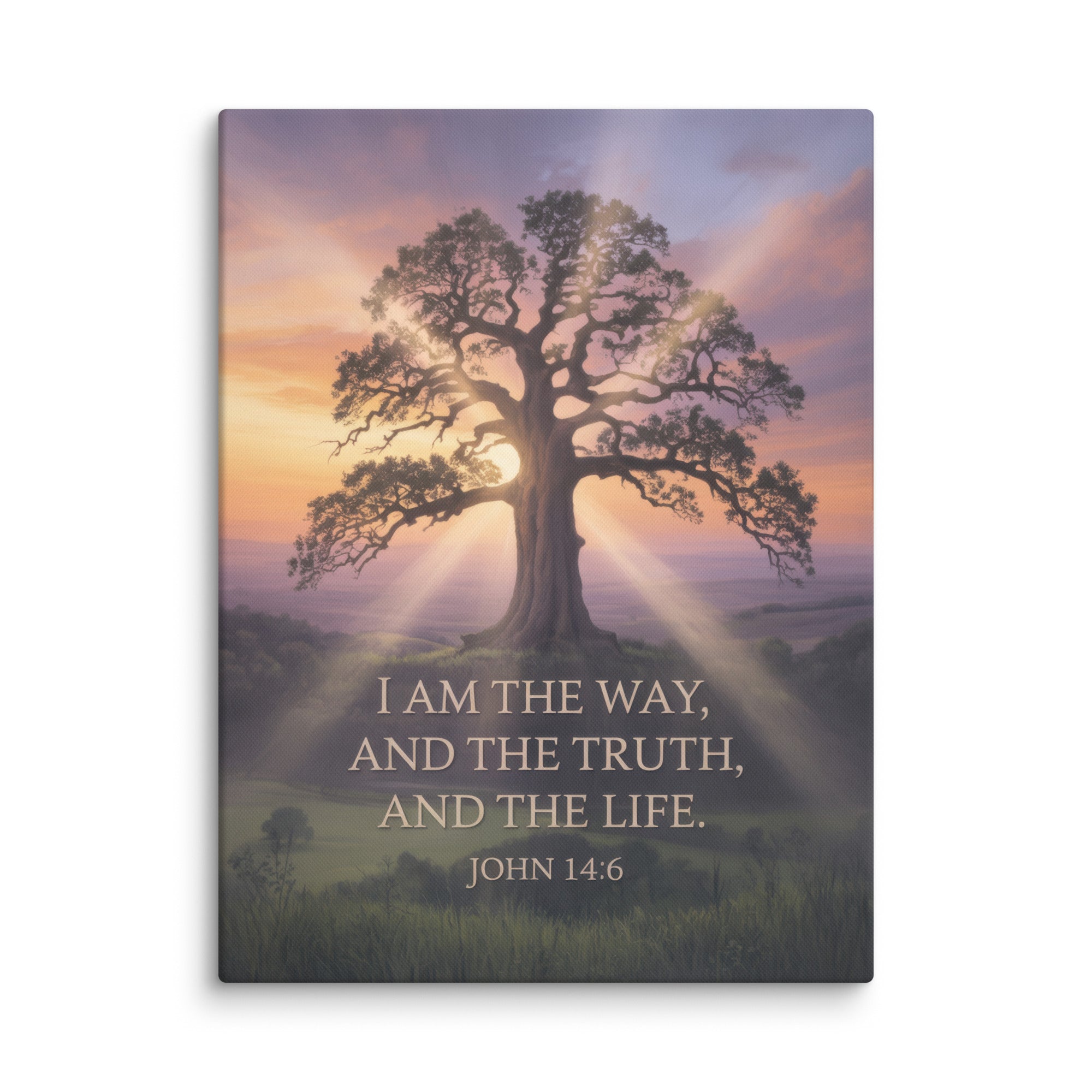 John 14:6 Bible Verse Jesus said Canvas 24″×32″