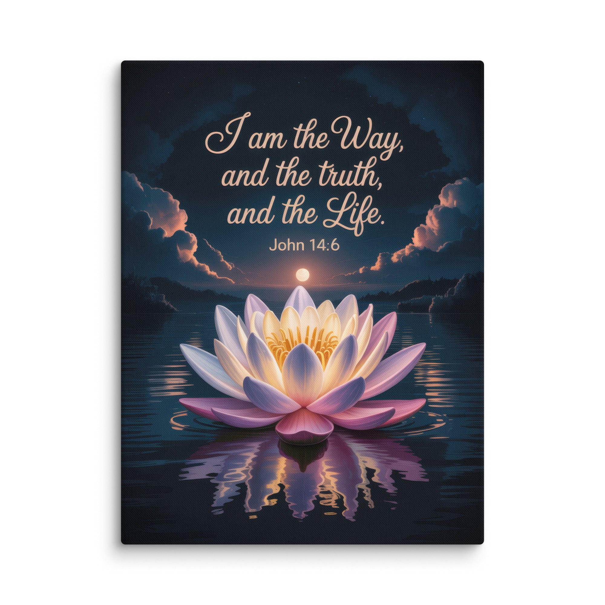John 14:6 Bible Verse The Way Canvas 24″×32″