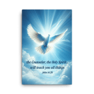 John 14:26 Bible Verse, Holy Spirit Dove Canvas Print Wall Art 24″×36″