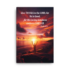 Psalm 107:1 Bible Verse, Give Thanks to the Lord Canvas Print Wall Art 24″×36″